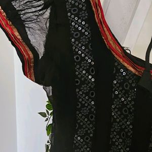 Neerus Black Sequence Kurta