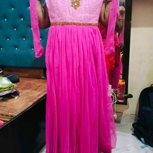 Gown With Pajami And Dupatta