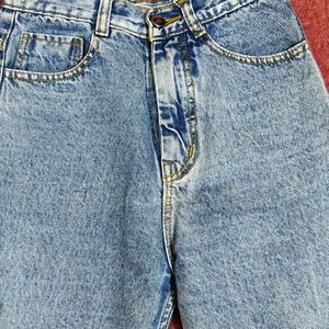 Straight Leg Denim Jeans