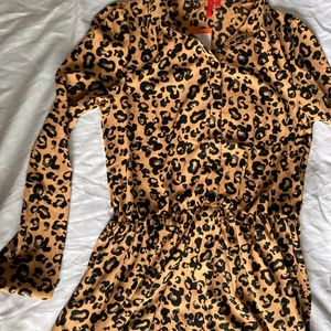 LEOPARD PRINT WITH TAG DRESS