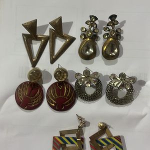 5 Pairs Of Earrings