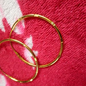 Fake Golden Loop Earings