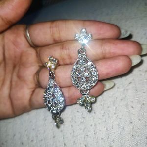 White Diamond Earrings