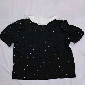 Kimutomo polkadot shortsleeved summer shirt