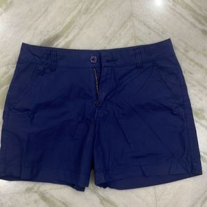 Pantaloons Blue Cotton Shorts