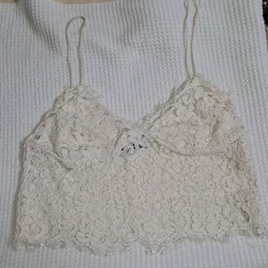 Zara Sexy Cream Lace Top/ Bralette