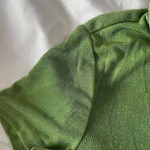 H&M Green Crop Tee