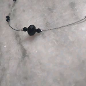 Beautiful Black Pearl Silver Necklace