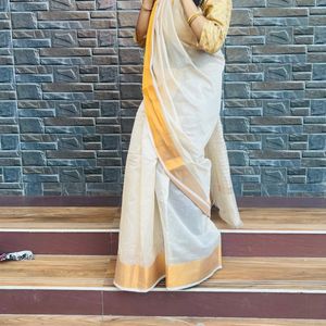 Golden Saree At Lowest Price☀️