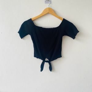 Black Knotted Top