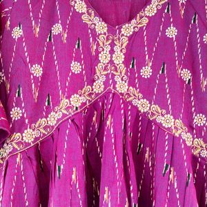 Purple Alia Cut Kurti