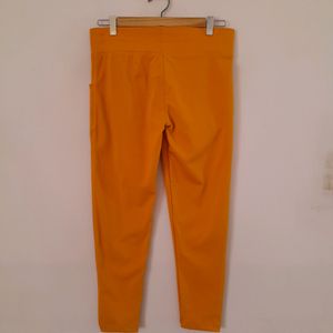 Mango Yellow Active Wear Pant (Women's)