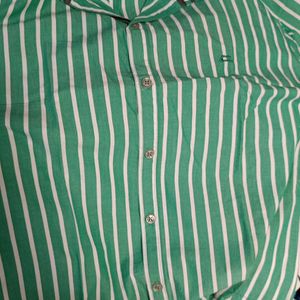 Green And White Lines Shirt