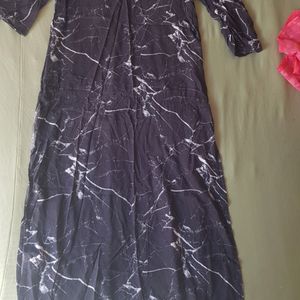 BLACK MARBLE PRINTED KURTI