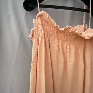 Apricot Flowy Dress