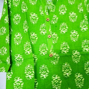 Cotton Stitched Jaipuri Print Tunic