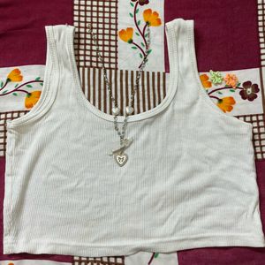 Kawaii White Crop Top