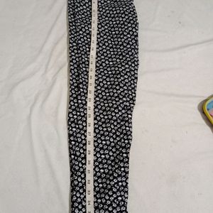 Black And White Straight Pant