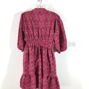 Rose Pink Printed Dress(Women’s)