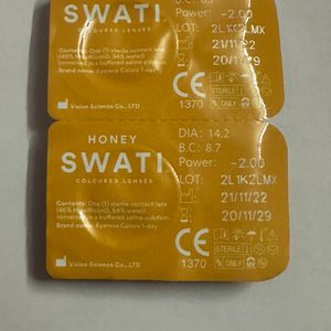 Swati Verma Contact Lenses In Shade Honey (-2