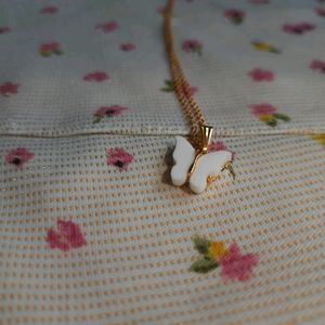 White Butterfly Pendant - Never Used