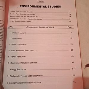 Environmental Study BA 1st Semester