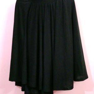 Black Solid Skirt