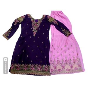 Pink Purple Garara Dress