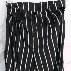 Striped printed trouser