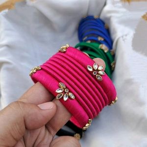 Handcrafted Silk Thread Bangles Set