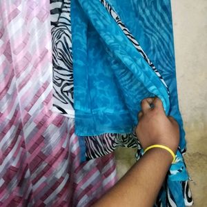 Beautiful Blue Saree Use 8-9times