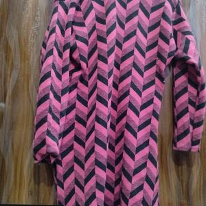 Pink Black Woolen Kurta