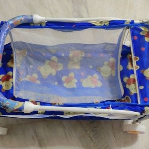 Blue Cradle Jhula For Baby New Born To 8 Month