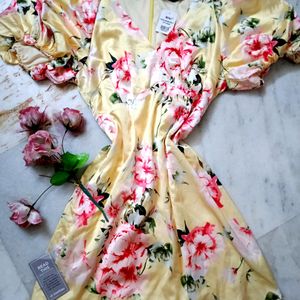 Floral Yellow Dress