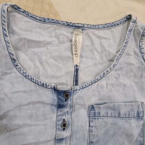 Denim Style Crop Top