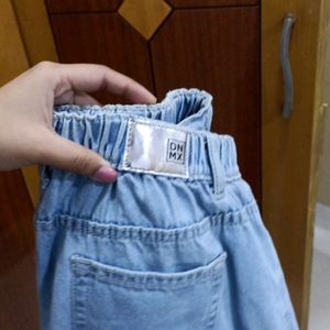 Wide Leg Blue Jeans