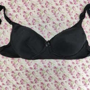 Black Cotton Bra