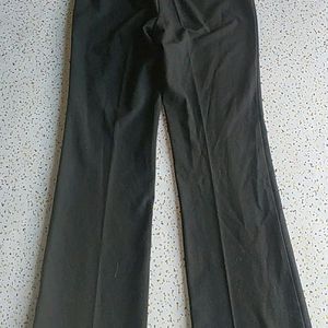 Black Straight Trousers-women