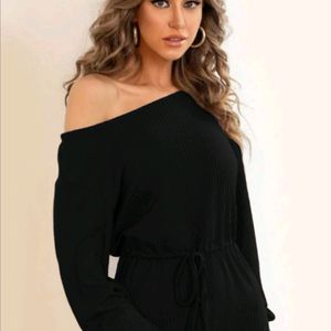 One Shoulder Down Romper