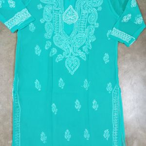 Chikankari Kurti Without Glass Work