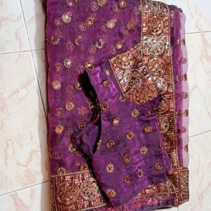 Net Embroidery Saree With 34 Blouse