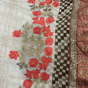 Pakistani Designer Heavy Embroidered Suit Dupatta