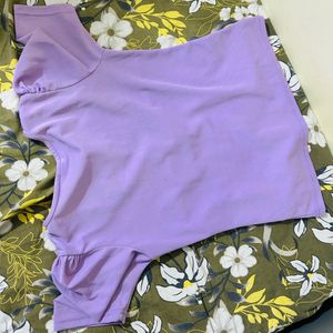 Lilac Puff Sleeve Top