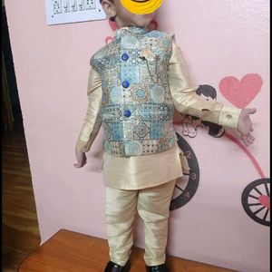 Kurta Pajama N Jacket Set Party Wear