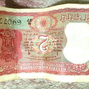 2 Rupees Note