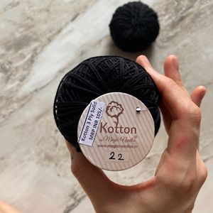 Mercerised Cotton Yarn by Kotton black 🧶