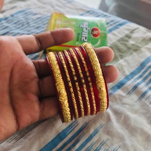 Brand New Red Color And 2 Pack Shyam Bangles