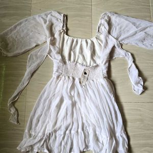 Women's White Skater Dress