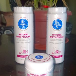 Natural Baby Powder And Diaper Rash Cream