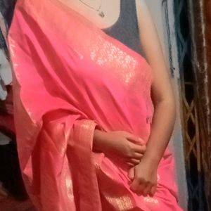 Baby Pink Colour Saree